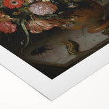 Dark Moody Wall Art - Elegant Floral Arrangement with Rich Dark Tones