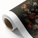 Dark Moody Wall Art - Elegant Floral Arrangement with Rich Dark Tones