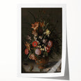 Dark Moody Wall Art - Elegant Floral Arrangement with Rich Dark Tones