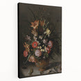 Dark Moody Wall Art - Elegant Floral Arrangement with Rich Dark Tones