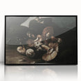 Dark Moody Wall Art - Dramatic Mushroom Still Life with Shadows