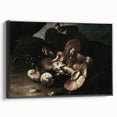 Dark Moody Wall Art - Dramatic Mushroom Still Life with Shadows