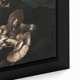 Dark Moody Wall Art - Dramatic Mushroom Still Life with Shadows
