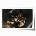 Dark Moody Wall Art - Dramatic Mushroom Still Life with Shadows