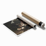 Dark Moody Wall Art - Dramatic Mushroom Still Life with Shadows