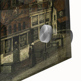 Timeless Dark Prints - Historic Street Scene with Rustic Charm