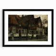 Timeless Dark Prints - Historic Street Scene with Rustic Charm