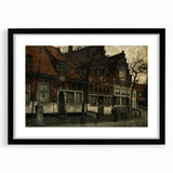 Timeless Dark Prints - Historic Street Scene with Rustic Charm