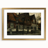 Timeless Dark Prints - Historic Street Scene with Rustic Charm