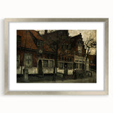 Timeless Dark Prints - Historic Street Scene with Rustic Charm