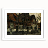 Timeless Dark Prints - Historic Street Scene with Rustic Charm