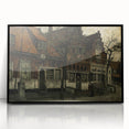 Timeless Dark Prints - Historic Street Scene with Rustic Charm