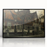 Timeless Dark Prints - Historic Street Scene with Rustic Charm