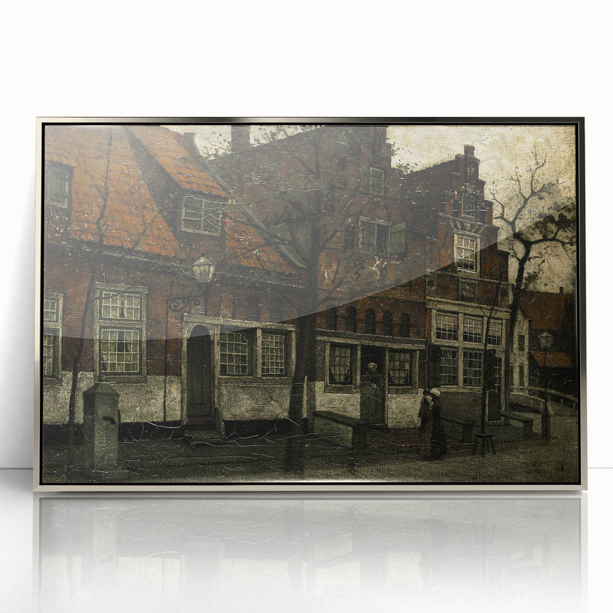 Timeless Dark Prints - Historic Street Scene with Rustic Charm