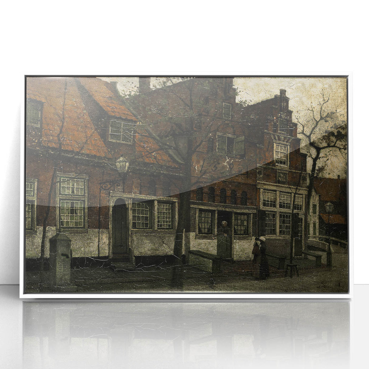 Timeless Dark Prints - Historic Street Scene with Rustic Charm