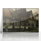 Timeless Dark Prints - Historic Street Scene with Rustic Charm