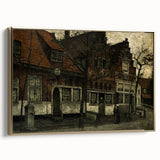 Timeless Dark Prints - Historic Street Scene with Rustic Charm