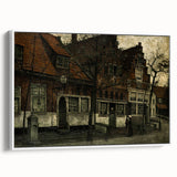 Timeless Dark Prints - Historic Street Scene with Rustic Charm