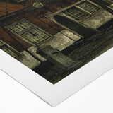 Timeless Dark Prints - Historic Street Scene with Rustic Charm