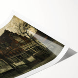 Timeless Dark Prints - Historic Street Scene with Rustic Charm