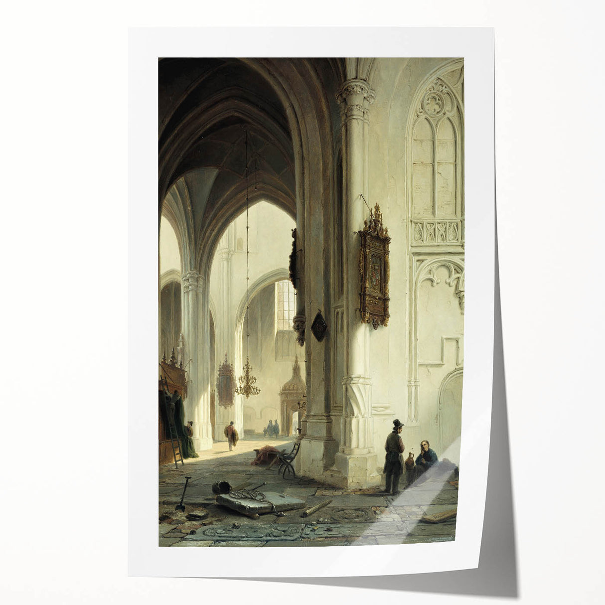 Dark Moody Wall Art Gothic Architectural Print for Dramatic Interiors