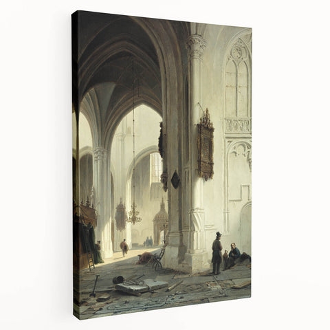 Dark Moody Wall Art Gothic Architectural Print for Dramatic Interiors