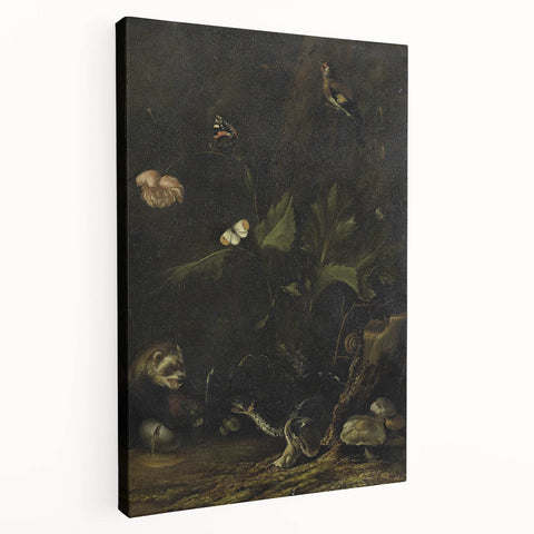 Dark Moody Wall Art Dramatic Woodland Scene with Wildlife