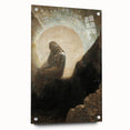 Dark Moody Wall Art - Mystical Silhouette in Ethereal Light and Shadow