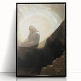 Dark Moody Wall Art - Mystical Silhouette in Ethereal Light and Shadow