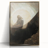 Dark Moody Wall Art - Mystical Silhouette in Ethereal Light and Shadow
