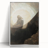 Dark Moody Wall Art - Mystical Silhouette in Ethereal Light and Shadow
