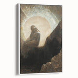 Dark Moody Wall Art - Mystical Silhouette in Ethereal Light and Shadow