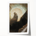 Dark Moody Wall Art - Mystical Silhouette in Ethereal Light and Shadow