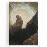 Dark Moody Wall Art - Mystical Silhouette in Ethereal Light and Shadow