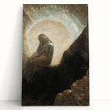 Dark Moody Wall Art - Mystical Silhouette in Ethereal Light and Shadow
