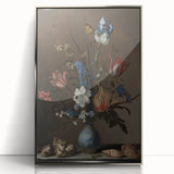Timeless Dark Prints - Classic Floral Still Life with Rich Dark Hues