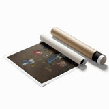 Timeless Dark Prints - Classic Floral Still Life with Rich Dark Hues