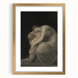 Moody Art Prints - Intimate Embrace in Ethereal Light and Shadows