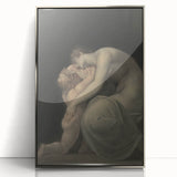 Moody Art Prints - Intimate Embrace in Ethereal Light and Shadows