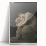 Moody Art Prints - Intimate Embrace in Ethereal Light and Shadows