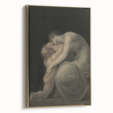 Moody Art Prints - Intimate Embrace in Ethereal Light and Shadows