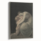Moody Art Prints - Intimate Embrace in Ethereal Light and Shadows