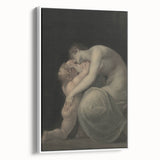 Moody Art Prints - Intimate Embrace in Ethereal Light and Shadows