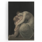Moody Art Prints - Intimate Embrace in Ethereal Light and Shadows