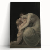 Moody Art Prints - Intimate Embrace in Ethereal Light and Shadows