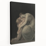 Moody Art Prints - Intimate Embrace in Ethereal Light and Shadows