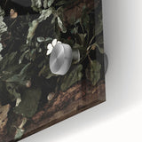 Dark Moody Wall Art - Enchanted Forest Scene with Butterflies & Leaves