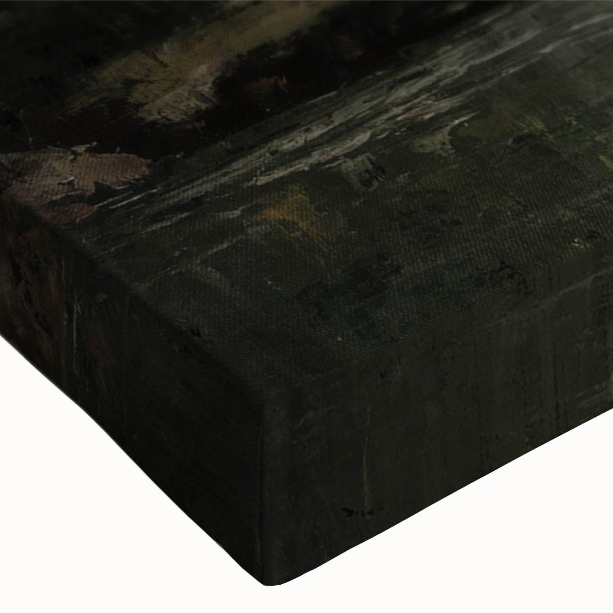 Moody Interior Art - Serene Cliffside Landscape with Deep Forest Tones