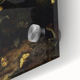 Dark Moody Wall Art - Forest Scene with Butterflies and Woodland Creatures