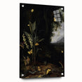 Dark Moody Wall Art - Forest Scene with Butterflies and Woodland Creatures